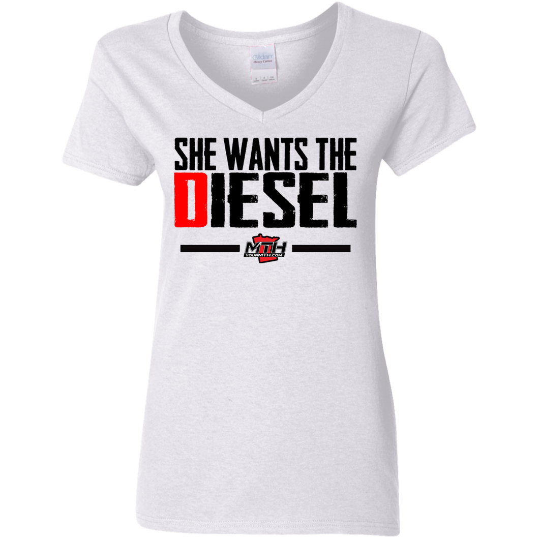 She Wants The Diesel Women's V-Neck